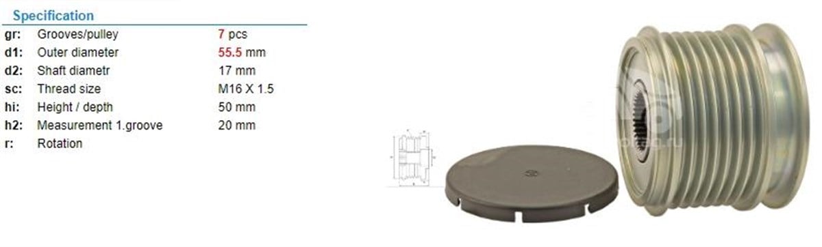Alt.kasnağı 7kan Merc-c-e-seri Clk | Ith Ksn16510