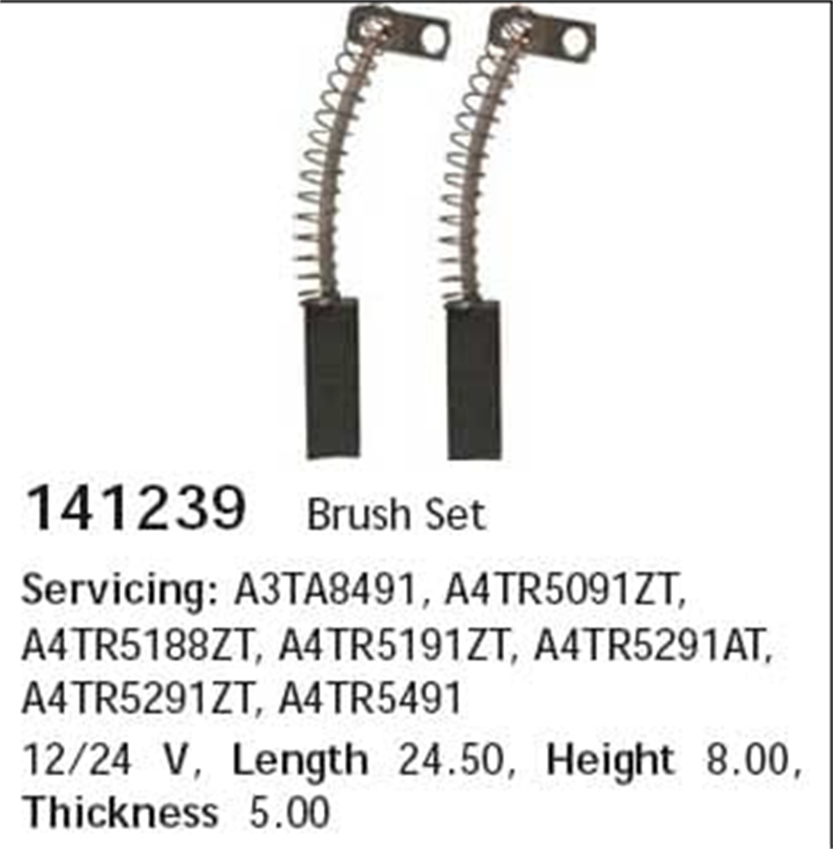 Alt.şarj Kömürü Mitsubishi Tip 5x8x24 Scanıa,renault TRUCK(CGF032141239 | CARGO 141239