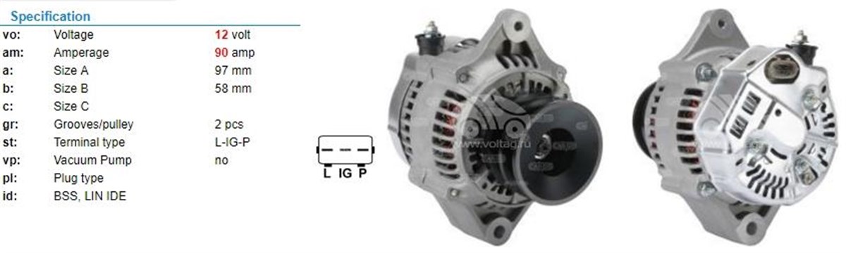 Alternatör 12v 100ah Hidromek Case Kepçe Caterpil Beko Denstip Caterpıllar Beko L-ıg-p Denso Tip Caterpillar-beko Loader Perk | Wınwın Alt9590