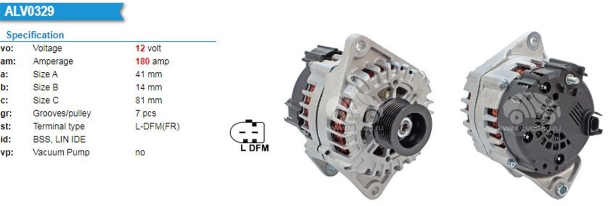 Alternatör 12v 180ah Ldfm Uç Fıat Ducato Valeo Tip Soketli 3ayak 0125811185 Fg18s023 Fg18s109 Fgn18s109 Alt23907n 23907n | Wutse Alt23907