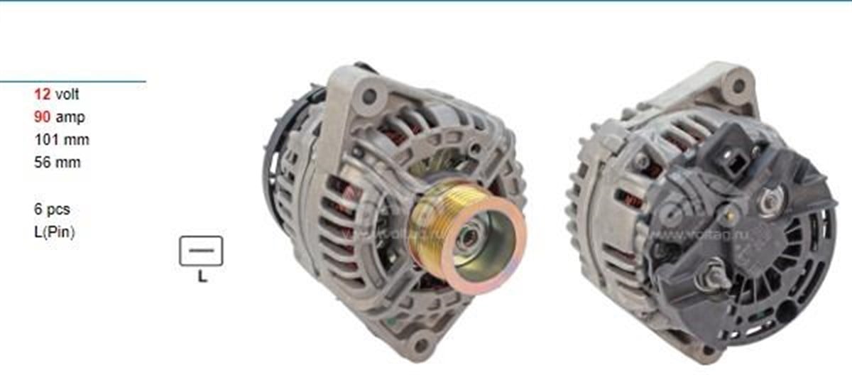 Alternatör 12V 90Ah  Volvo S70 S40 Lada 2112 Lada Vega Same Traktör