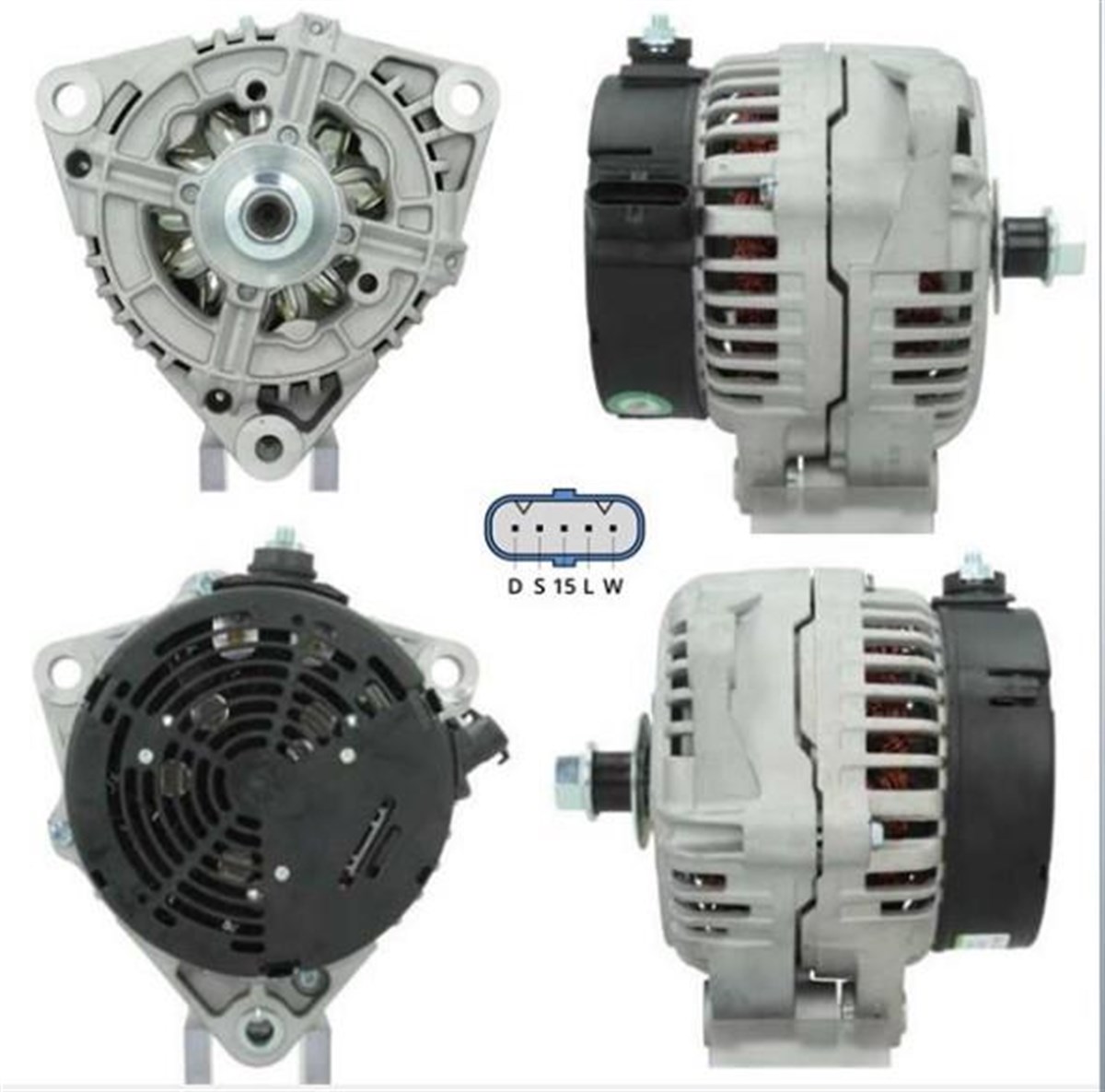 Alternatör 24V 100Ah (Yandan 5Fiş) Man Tga 00 05 Otokar Sultan 02  Man M2000l 01 03 Temsa Safır Khd Magırus