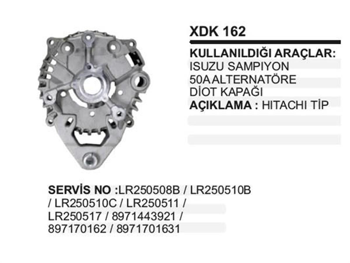 Alternatör Arka Kapak Isuzu Şampiyon 50AH Alt Göre Isuzu Champion Nqr Şampiyon | REMARK XDK162