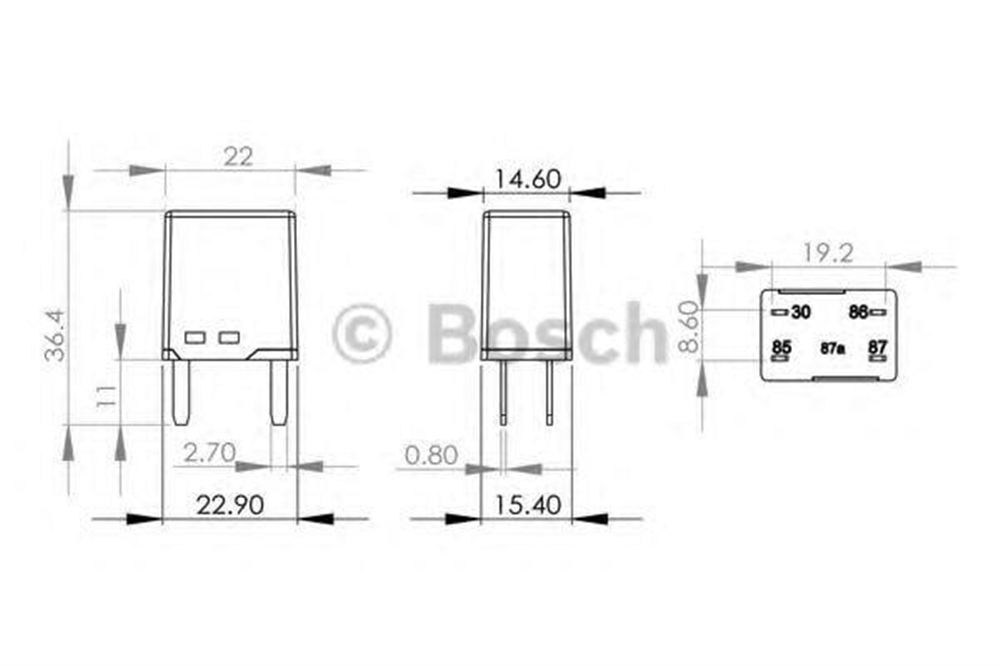 Röle Mikro Röle 12V 30AH 4FİŞLİ İnce Fiş 30AH 8441006020 | BOSCH 0986AH0115