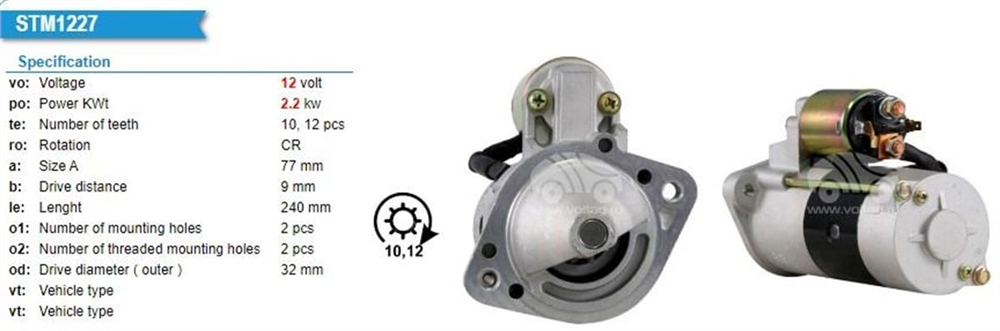 BYPARTUMM3036-Marş Motoru - Marş Dinamosu