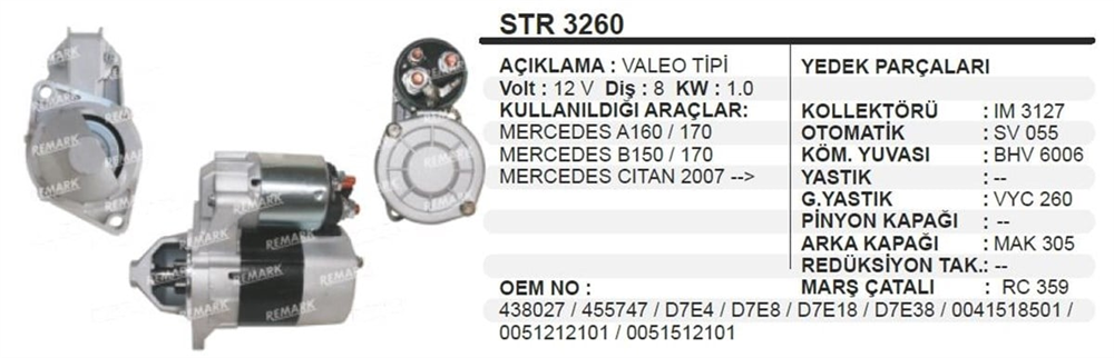 BYPARTUMM3278-Marş Motoru - Marş Dinamosu