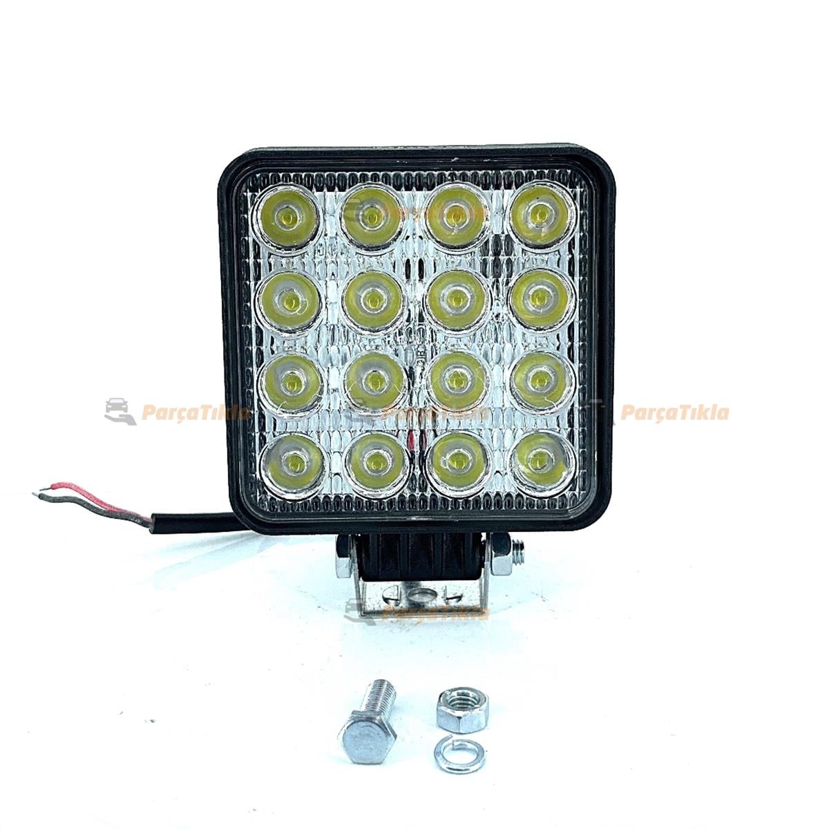 Çalışma Lambası 16 Ledli Kare 22-27w | Pro Serisi | Nıken 16ledk