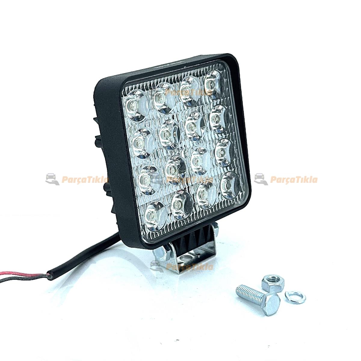 Çalışma Lambası 16 Ledli Kare 22-27w | Pro Serisi | Nıken 16ledk