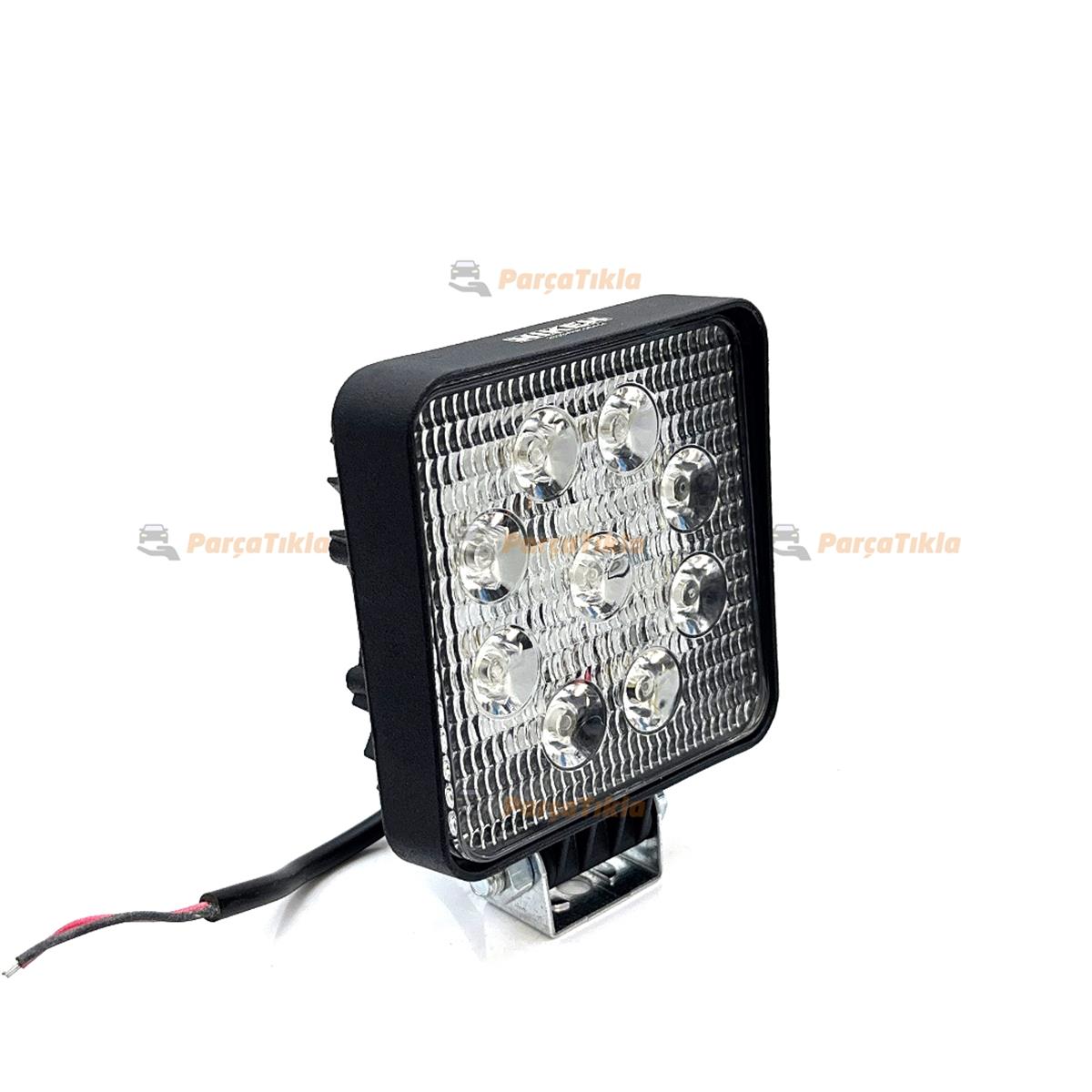 Çalışma Lambası 9 Ledli Kare 27W / 2000 Lm (Pro Seri) 0520010101 | NIKEN 9LEDK
