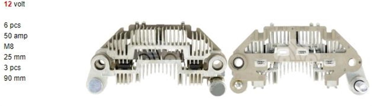 Diyot Tablası 12v 50ah Hyundai Accent 00- 90mm 4üçlu | Transpo Iyr9003