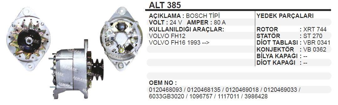 DODOALT385-Alternatör Dinamo