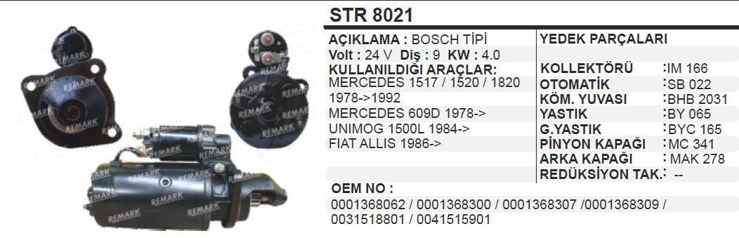 DODOSTR8021-Marş Motoru - Marş Dinamosu