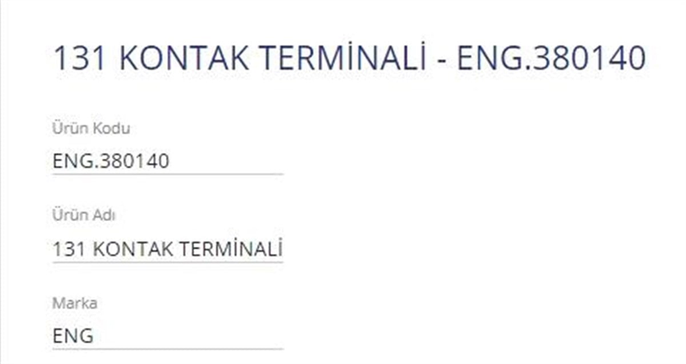 ENG380140-Kontak Terminali (Termiği)