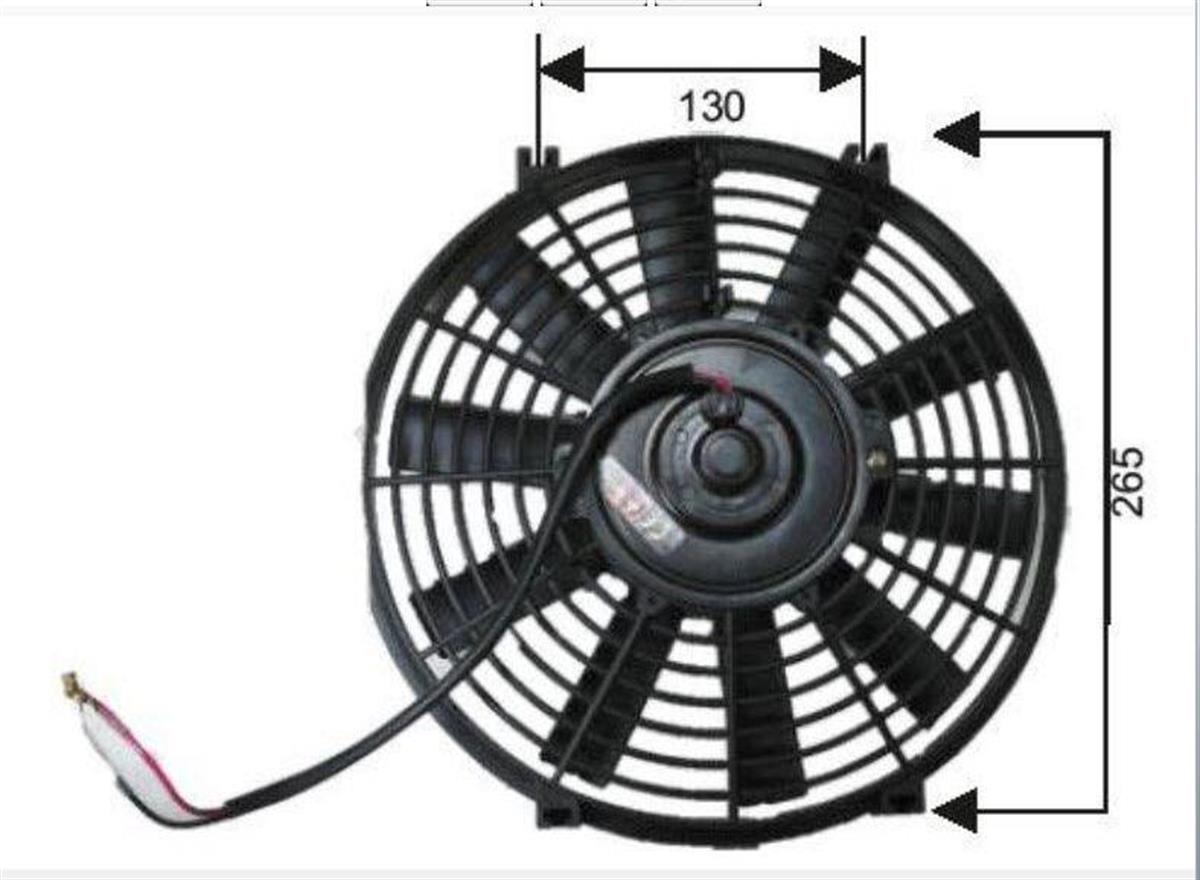 Fan Motoru 12v 10.5 İnc Dar Ayak Çap-256mm | Remark Rfm1090
