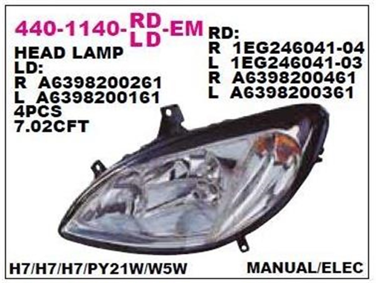 Far Mercedes W639 Vito 03-sol | Depo 4401140lldem