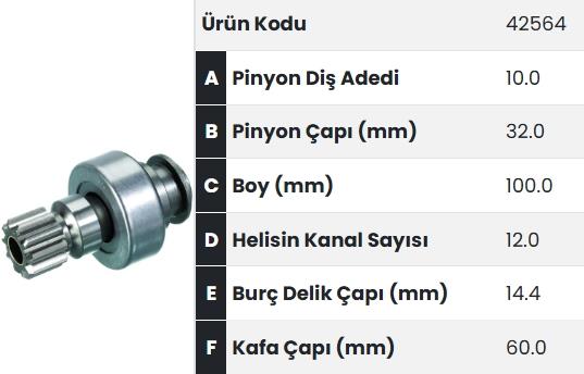 Marş Dişlisi 10DSİŞ Bmc Profesyonel Fatih Yavuz Daf 1000 Turbo Yanmar Marin Lucas Tip | FORM 42564