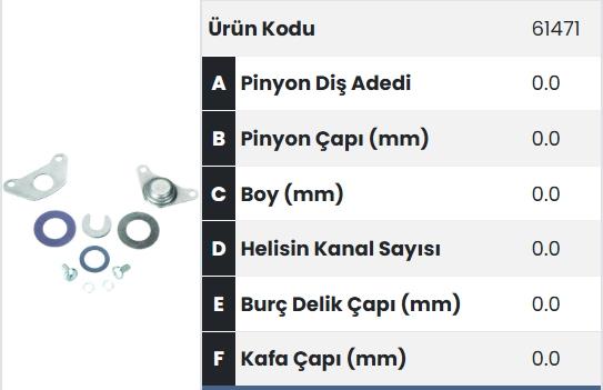 Marş Dişlisi Mitsubishi Montaj Tamir Takımı | FORM 61471