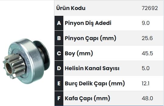 Marş Dişlisi 9DİŞ Mult Doblo Albea Opel Valeo Tip | FORM 72692