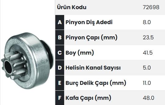 Marş Dişlisi 8DİŞ Clio Celta Gm Benzinli | FORM 72698