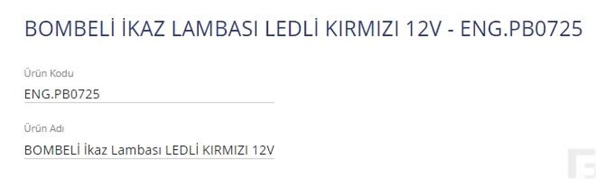 İkaz Lambası Sarı Mavi Kırmızı Pro Bombeli | Eng Pb0725