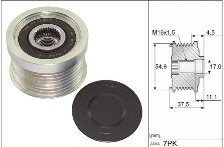 INA535034910-Alternatör Kasnağı