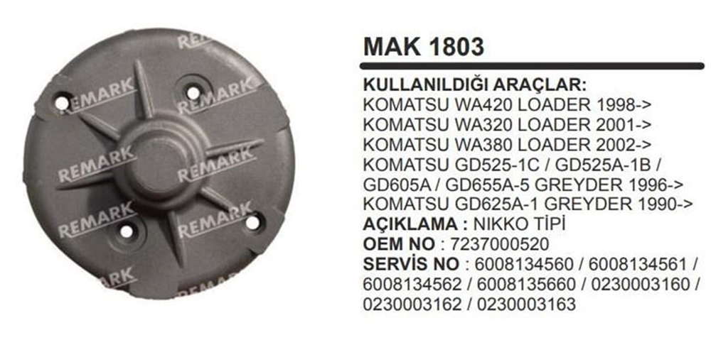 ITHMKMC1803-Marş Arka Kapağı