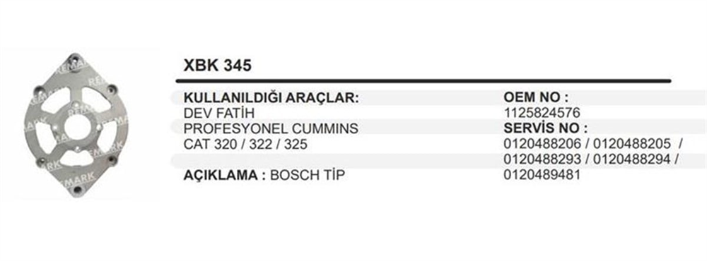 Alternatör Ön Kapak Bosch Tip Bmc Dev Fatih Bmc Dev Fatih Profesyonel Atlas Case Cummıns | ITH XBK345