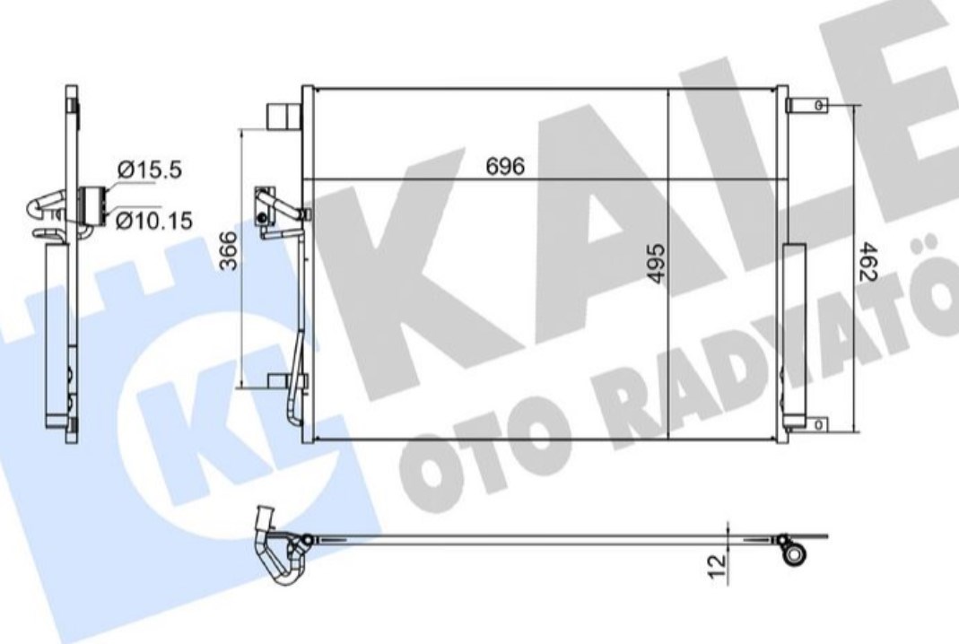 KALE382615-Klima Radyatörü (Kondenser)
