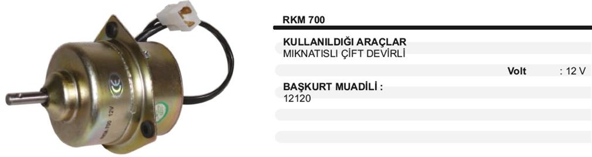 Kalorifer Motoru 12V Sw 1600 K700