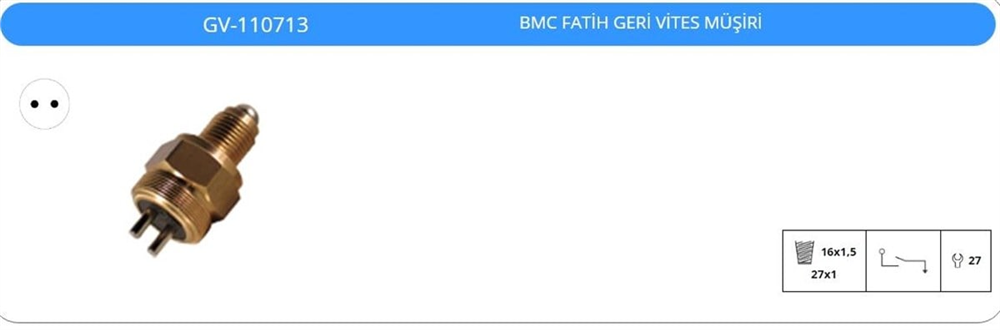 KLFGV110713-Geri Vites Müşürü
