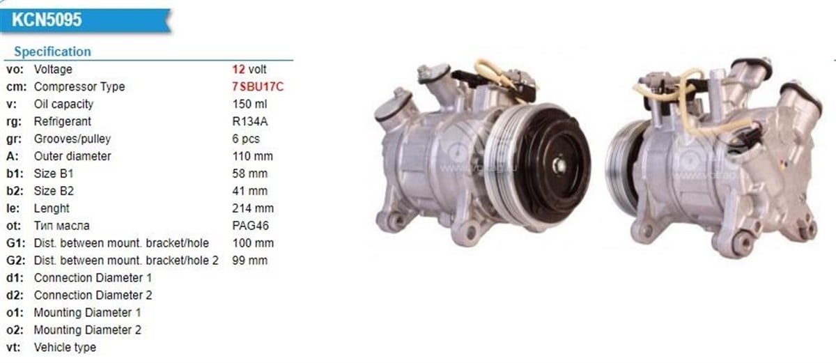 Klima Kompresörü 12V BMW1 6 PK F20 118D 20D DCP05095-GÖVDE İnce DCP05096-KALIN Gövde | WUTSE 42010161