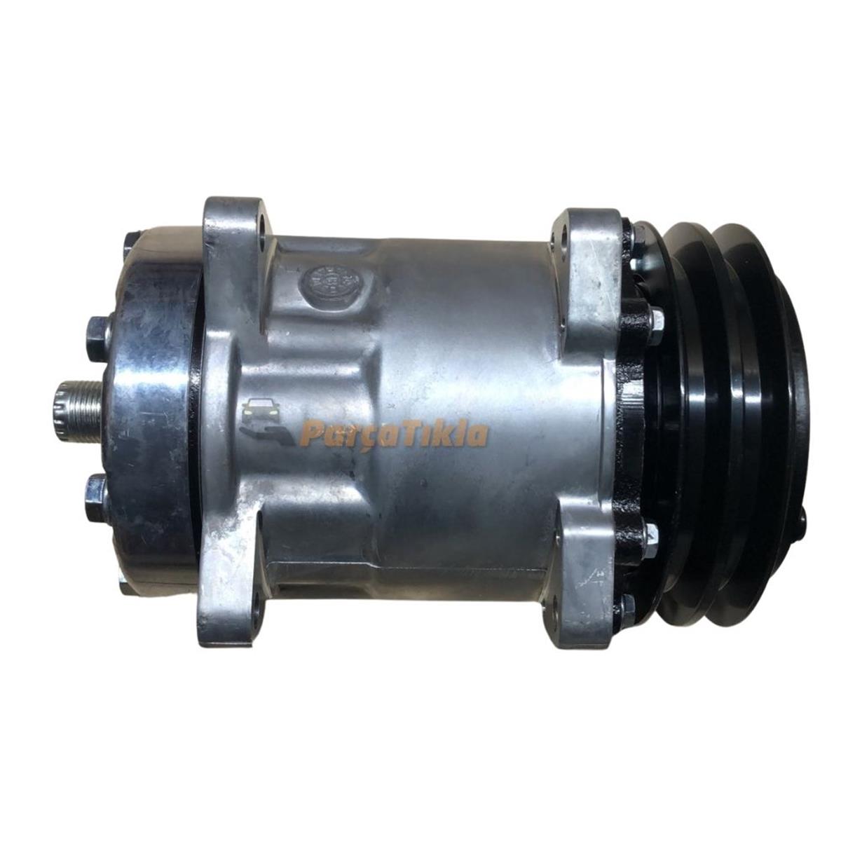 Klima Kompresörü 24V 2PK 7H15 Saden Tip Arkadan Çıkışlı İnce-kalın Kasnak ÇAPI:132MM | KAPO 8264