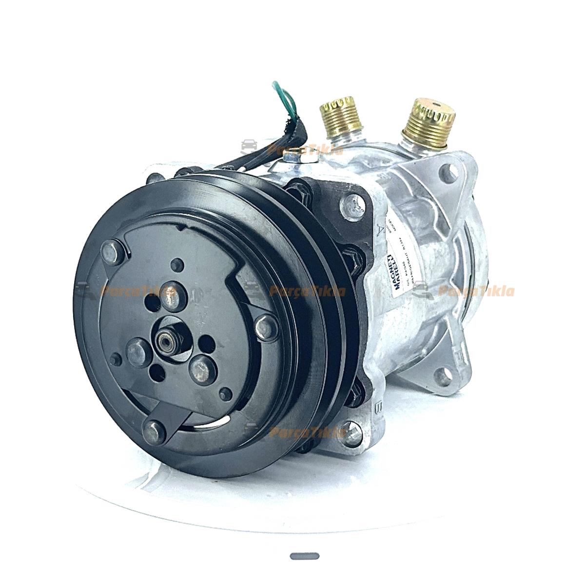 Klima Kompresörü 24V 7H15 2PK V Kayış Üstten Çıkış İnce Kalın V Kayış 132mm | MARELLI 359002001700