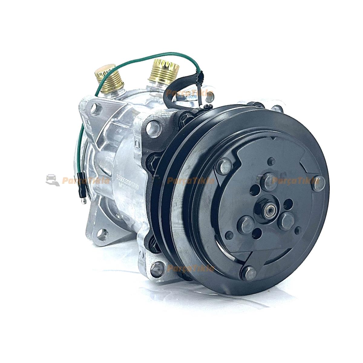 Klima Kompresörü 24V 7H15 2PK V Kayış Üstten Çıkış İnce Kalın V Kayış 132mm | MARELLI 359002001700