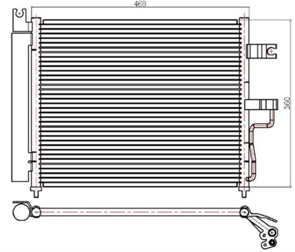 Klima Radyatörü Hyundai Accent Milenium Mılenıum 1.3 M-t 2000-2005 MGA82158 Veka 432103 9760625600 Kale 379100 CHY256017 | ORIS CHY256017