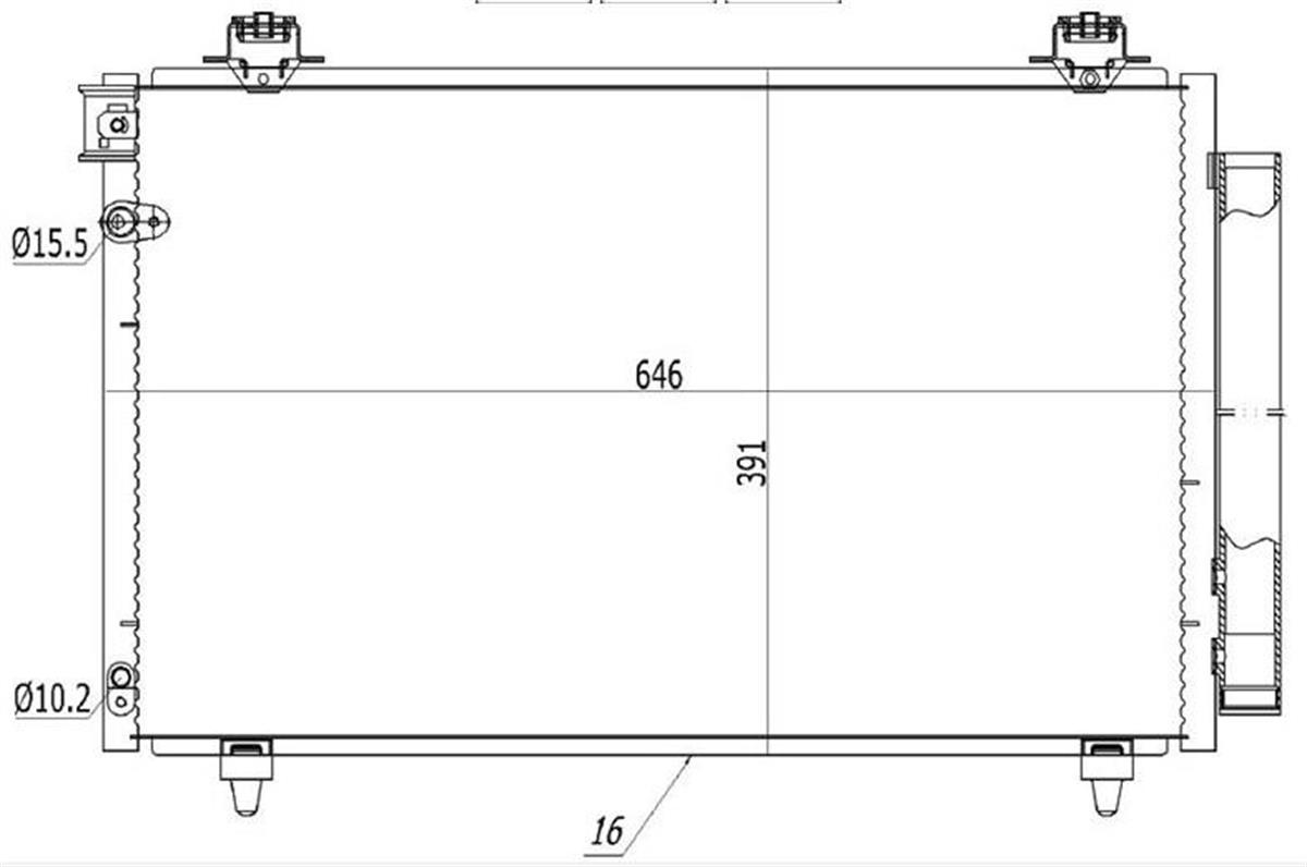Klima Radyatörü Toyota Corolla Verso 1.6 1.8 2.0 2.2 D4D 2004 2009 CTO675016 884500F110 814211 88450-0F110 AC827000S DCN50012 | ORIS CTO675016