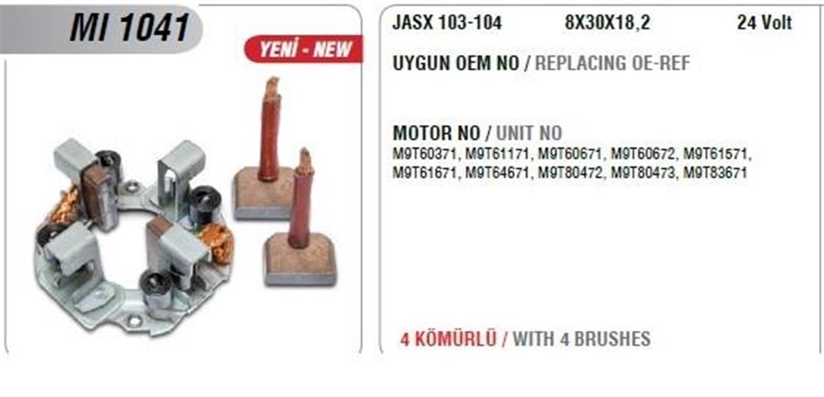 Kömür Yuvası 8X30x18 Mıtsubıshı Tıpı Renault Premıum Kerax Tır Volvo Tır Ford Cargo Bhm7180