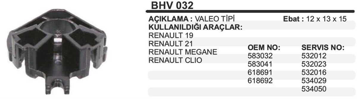 Kömür Yuvası Reno 19.21.megan.clio Bhv032 | Ith Bhv032
