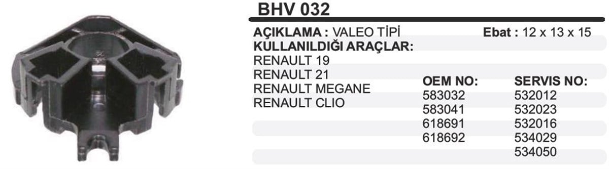 Kömür Yuvası Reno 19.21.megan.clio Bhv032 | Ith Bhv032