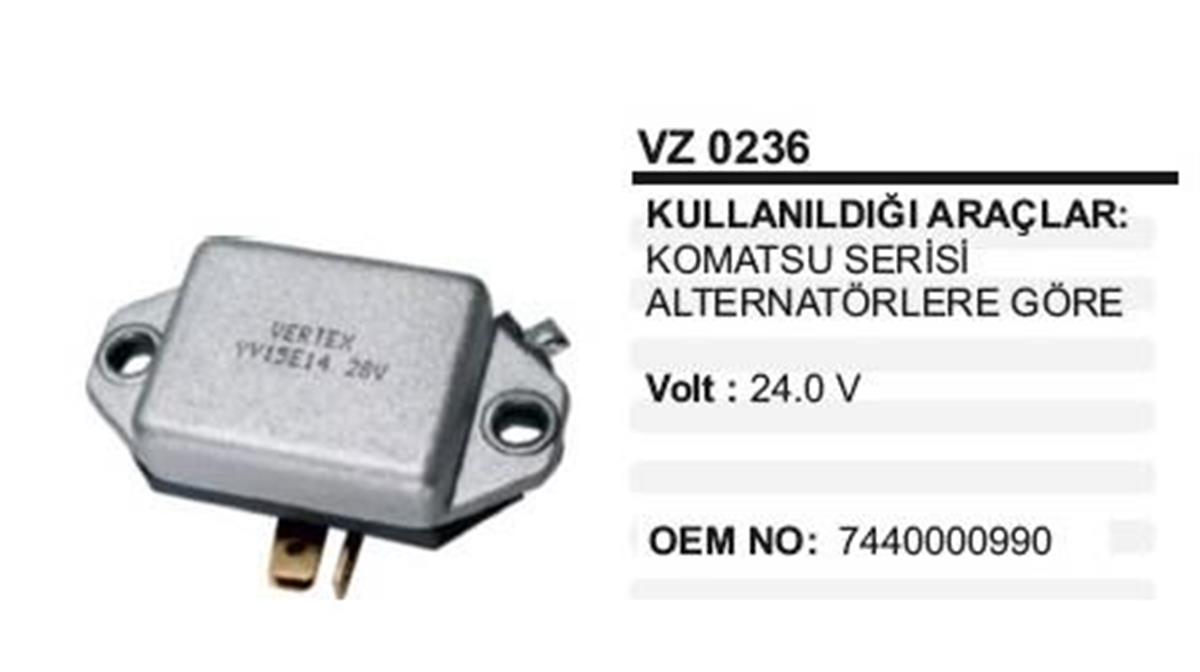 Konjektör 24V Nikko Tip Komatsu Serisi Alternatörlere
