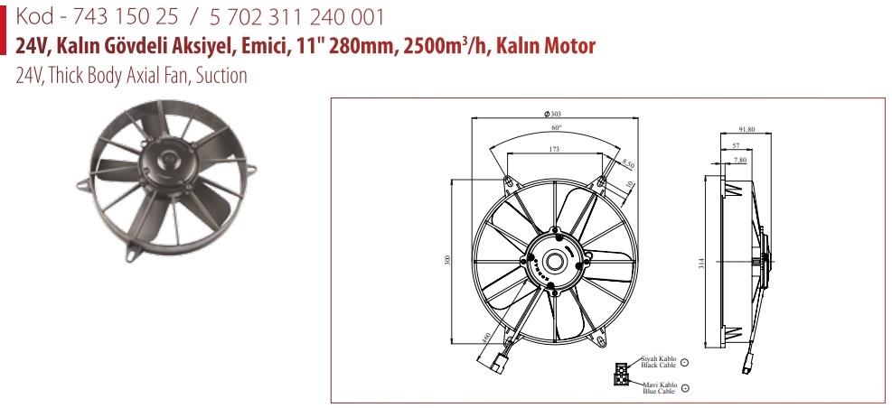 KORMAS5702311240001-Fan Motoru