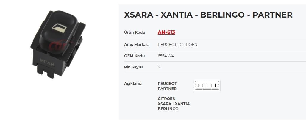 KRAWAN613-Cam Anahtarları