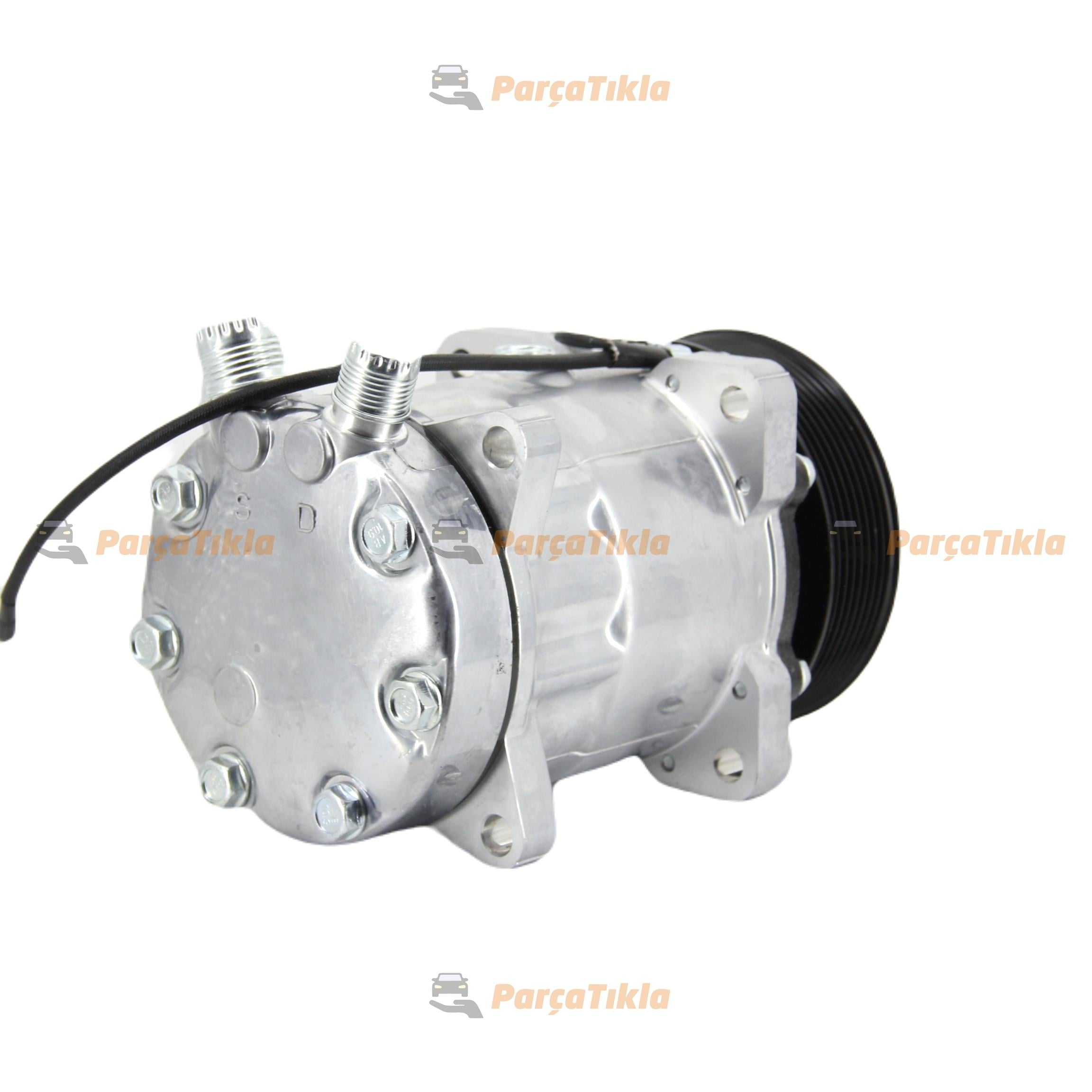 Klima Kompresör 12V 8PK 7H15 Üstten Çıkış İnce Kalın SANDEN8028 SD8028 SD8230 | LİDPART K8028