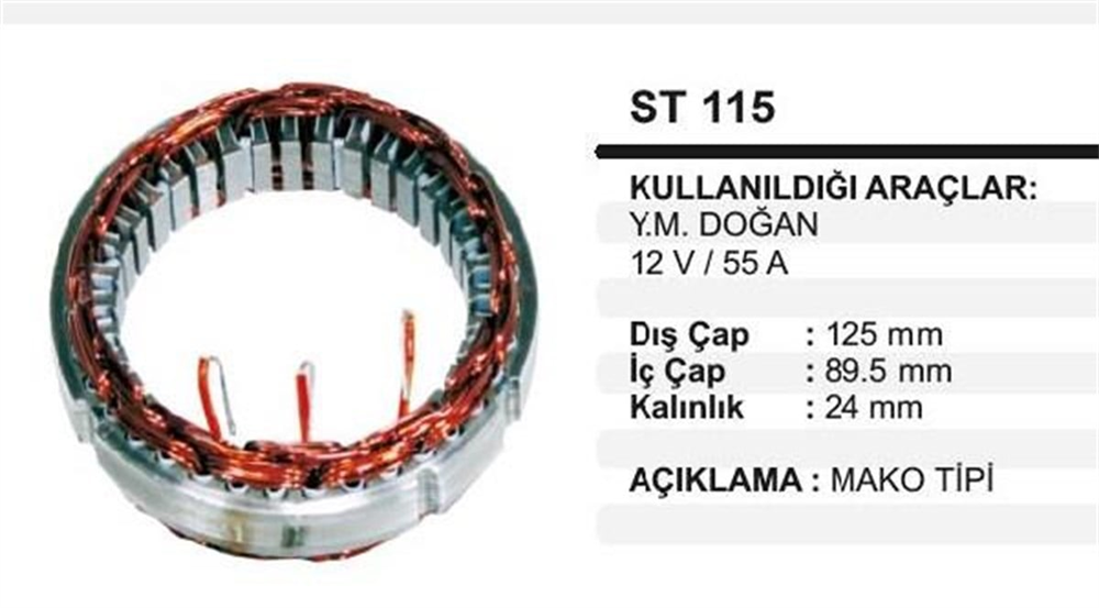MAKO83601541-Statör -  Alternatör Yastığı