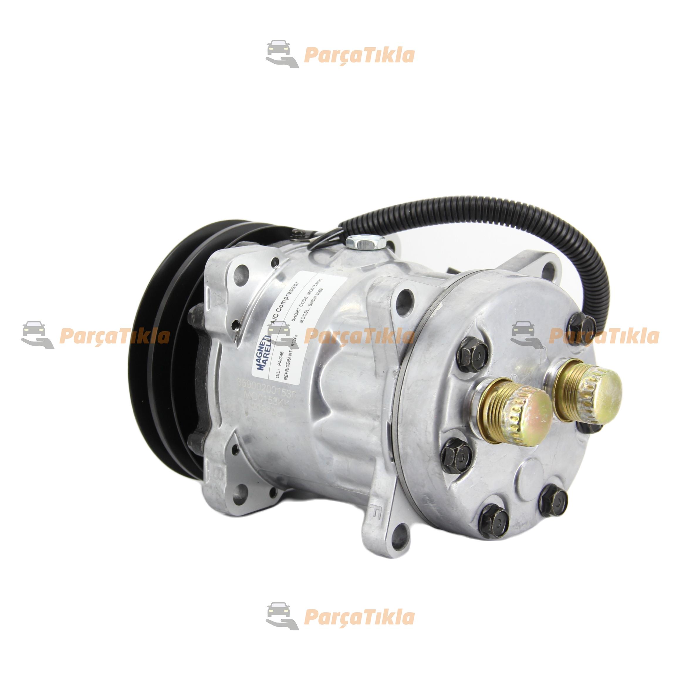 Klima Kompresörü 12V 7H15 2PK V Kayış Arka-çıkış Kalın-kalın | MARELLI 359002001530