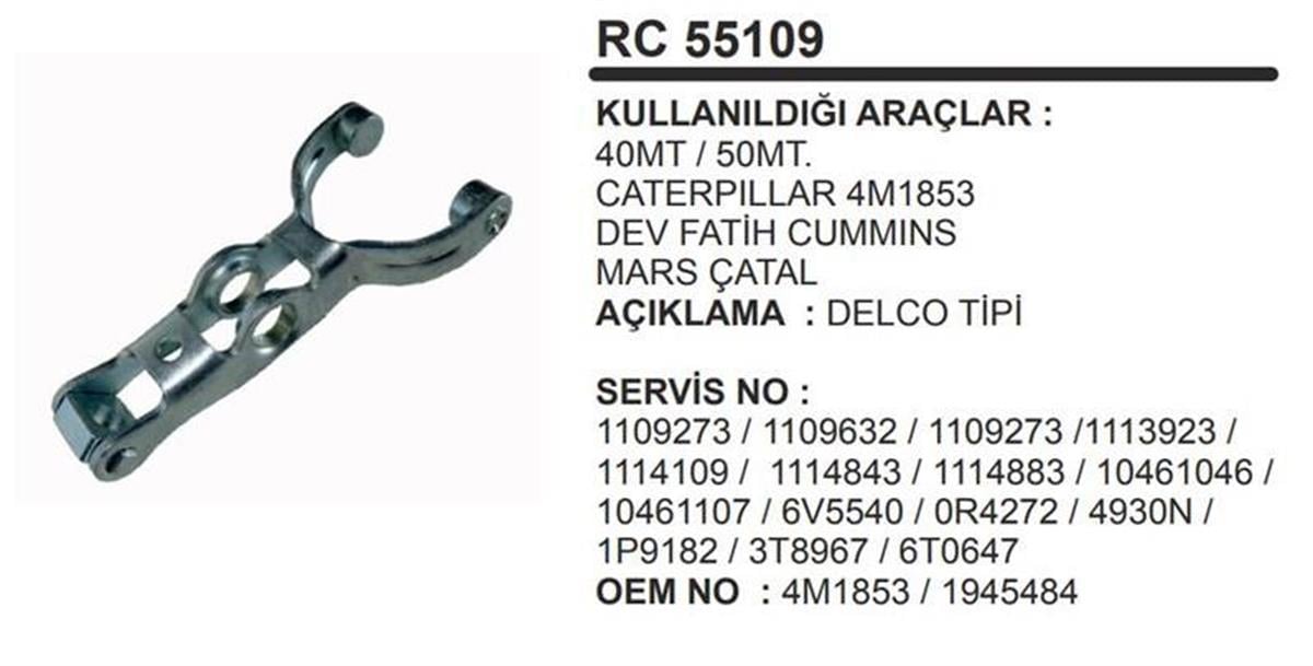 Marş Çatalı 40Mt/50Mt Caterpıllar Bmc Dev Fatih