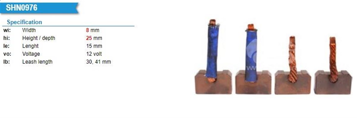 Marş Kömürü 12v 8x25x15 Mazda Isuzu Npr Kia Cerez Ford Ranger Toyota Isuzu Mazda Komatsu | Mega Jasx77/78