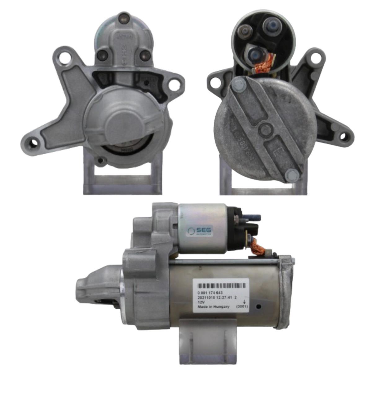 Marş Motoru 12v 12diş Citroen C3 C4 Peugeot Pejo 206 307 Toyota Aygo D6ra110 Ts14e110 0001174643 Str3032 Valeo 446514 | Seg 0001174643