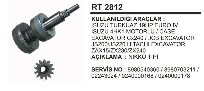 Rediktör Dişli Takımı Hitachi 13DİŞ Dişlili Isuzu Cat 4HK1 4HK1 Jcb | MARTEK RT2812