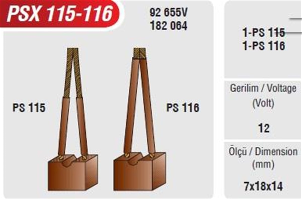 MEGAPSX115/116-Marş Kömürü